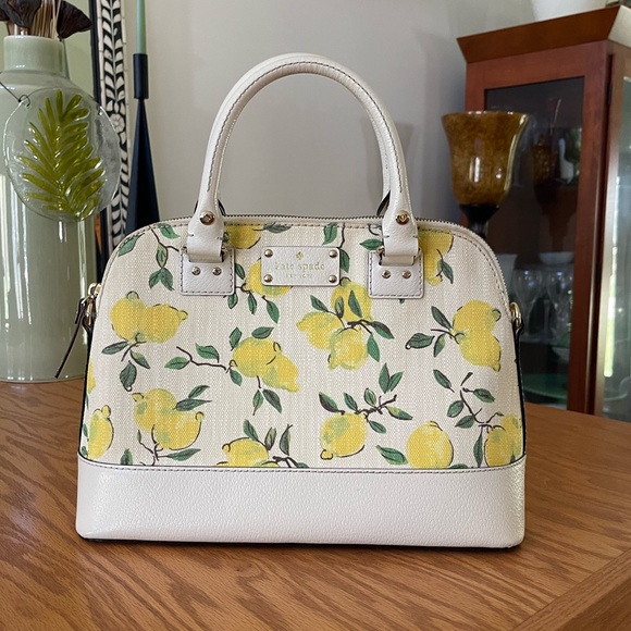 Kate Spade Small Rachelle Wellesley Lemon Fabric Bag 🍋